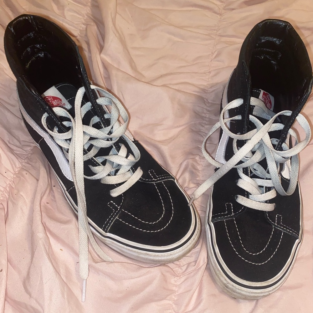 high top old skool black vans